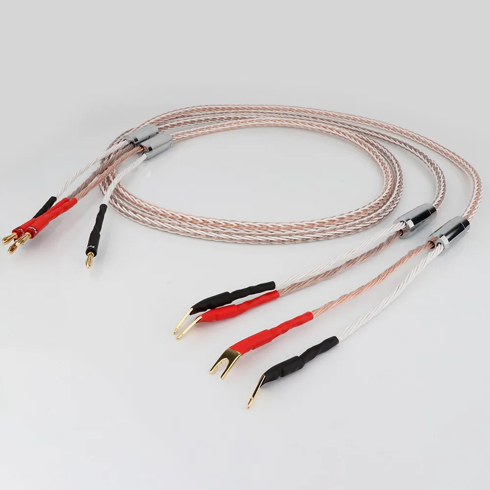 

Высококачественный кабель для динамика OCC 8TC, усилитель звукового динамика, Hi-Fi кабель подключения, штекер типа «банан»-вилка типа «банан»/ш...