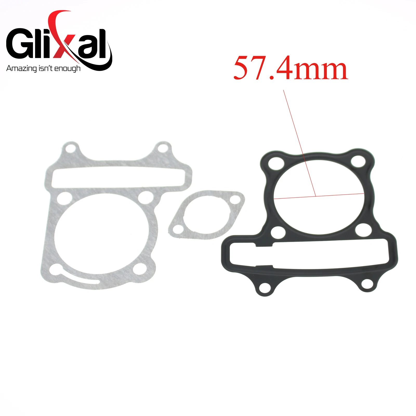 

Glixal GY6 125cc 150cc 155cc 170cc 180cc головка цилиндра и базовый комплект прокладок для 152QMI 157QMJ 4-тактный скутер мопед ATV ДВИГАТЕЛЬ