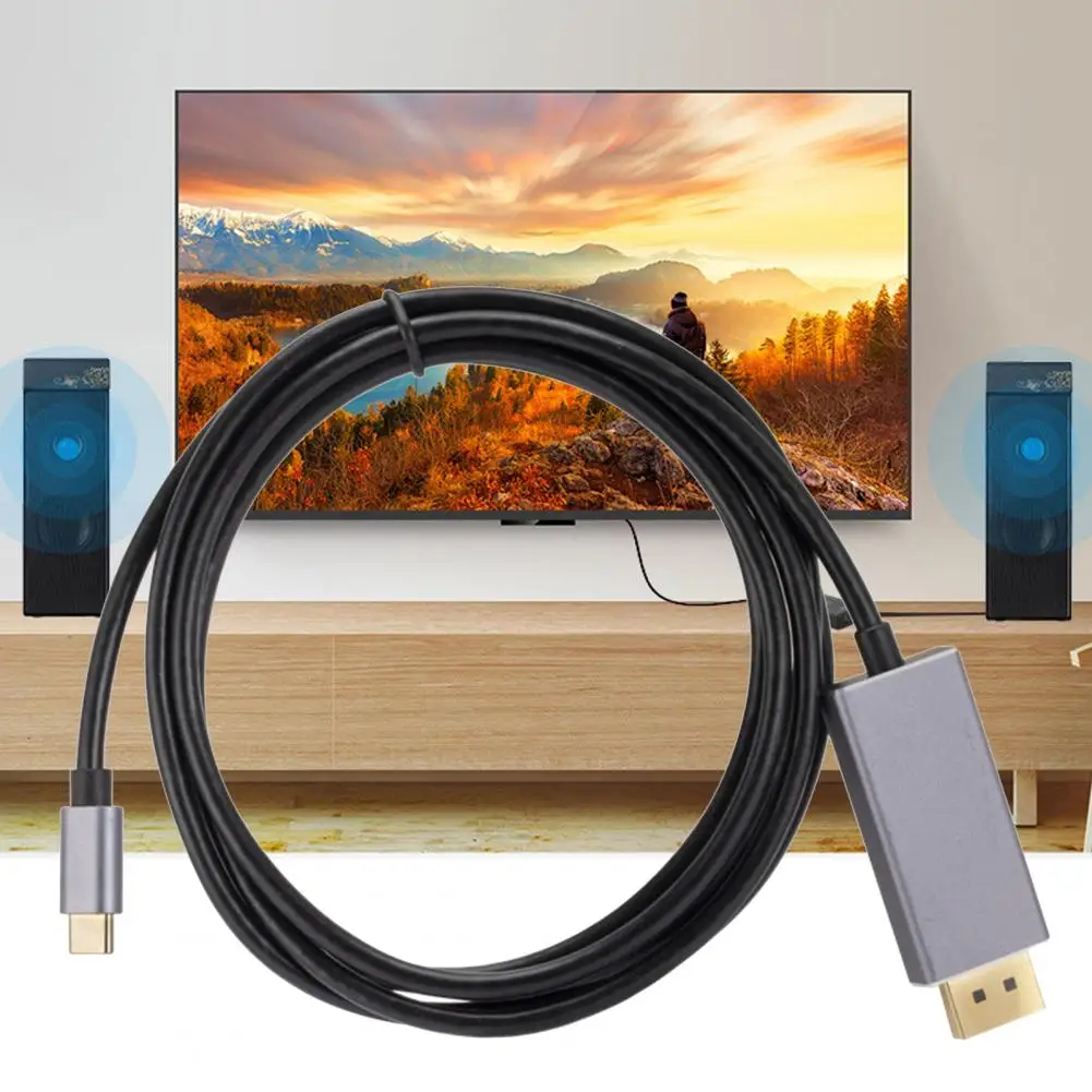 

Кабель Displayport, стабильный сигнал DP, кабель преобразователя 8K 60 Гц Type-C в Displayport, кабель преобразователя аудио и видео