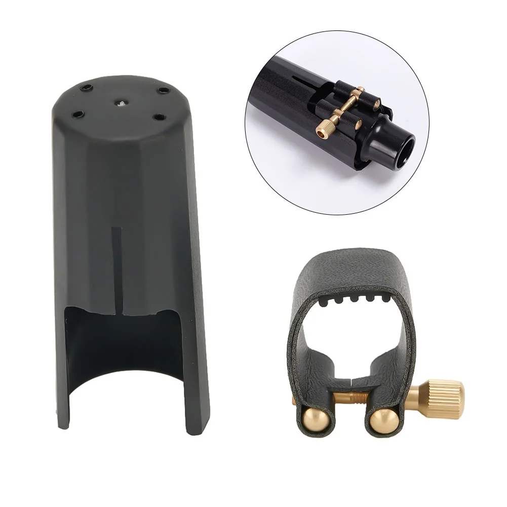 

Leather Sax Ligature With Cap PU Leather For Alto Soprano Tenor Sax Clarinet Mouthpiece Used By Hard Rubber Mouthpiece Soprano
