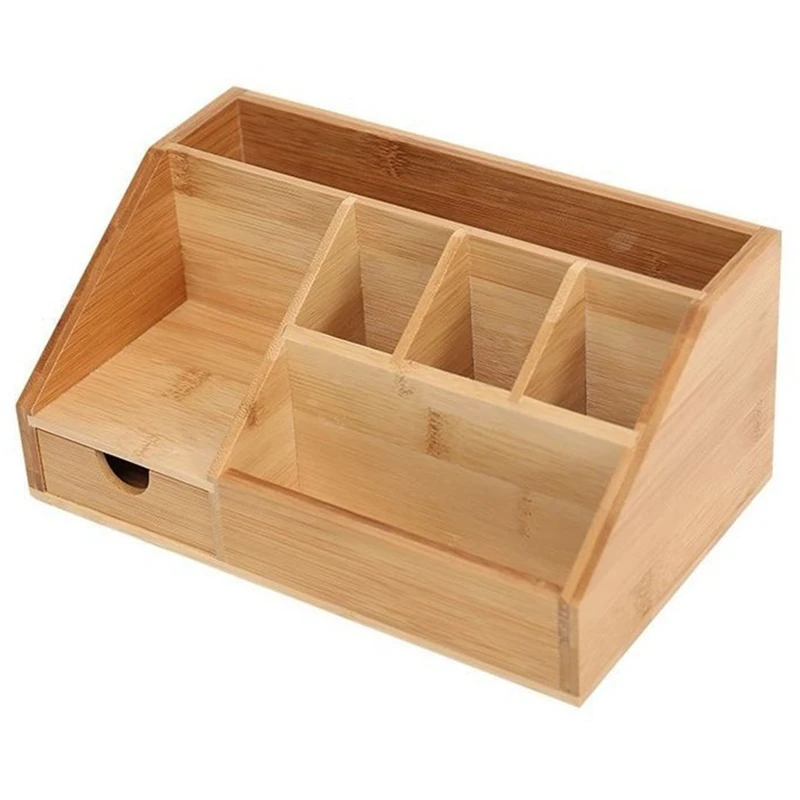 

HOT SALE Desktop Bamboo Wood Storage Box Home Office Cosmetics Wooden Storage Box Creative Storage Box Stationery Storage Box