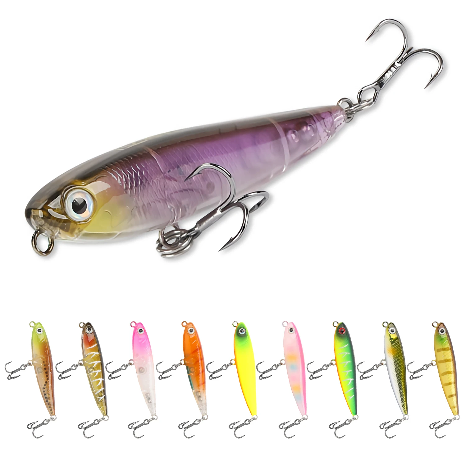 

60mm/3.1g Double Hook Minnow Fishing Lure Floating Minnow Baits Crankbait Wobbler Swimbait Artificial Hard Bait Bass Sea Fishing