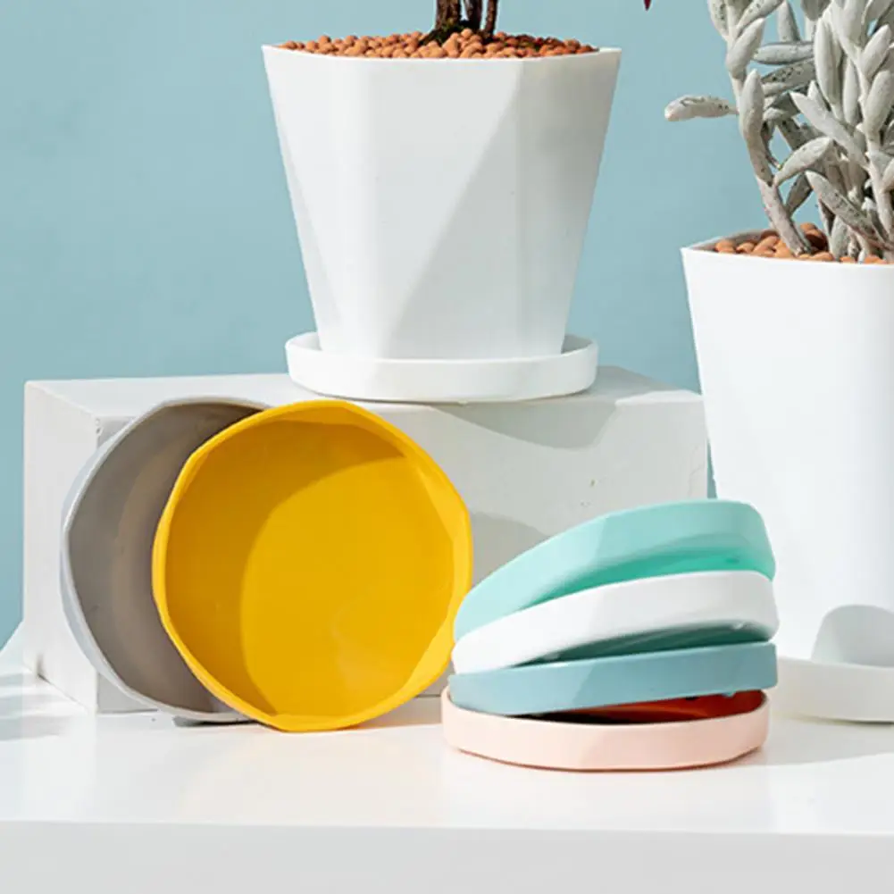 

Plant Saucer Delicate Thickened Plastic Plant Pot Saucer Sturdy Nice-looking Pot Tray