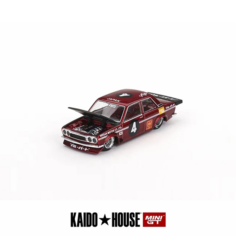 Модель автомобиля Datsun 510 Pro Литой капот литье под давлением MINIGT + KaiDo 1:64
