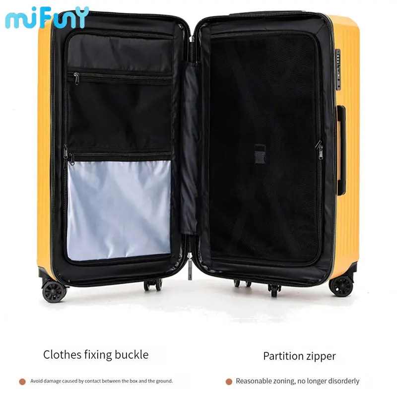 Mifuny Women Travel Luggage PC Aluminum Frame Rolling Trolley Case Female Large Capacity Fashion Suitcase Men's Password Box Bag