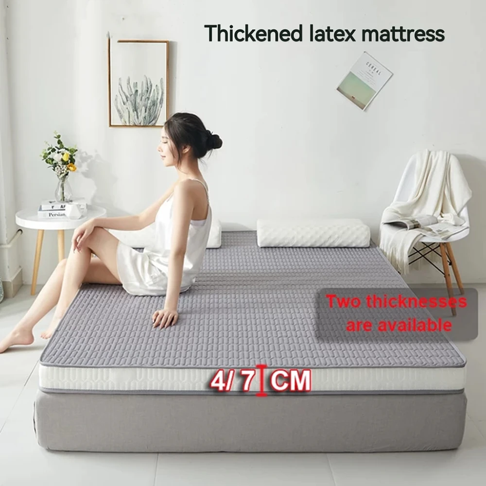 Tatami Latex Mattress Bed Sleep OrthopedicComfortable Mattress Topper  Breathable Mat Foldable Student Mattress Queen King Size