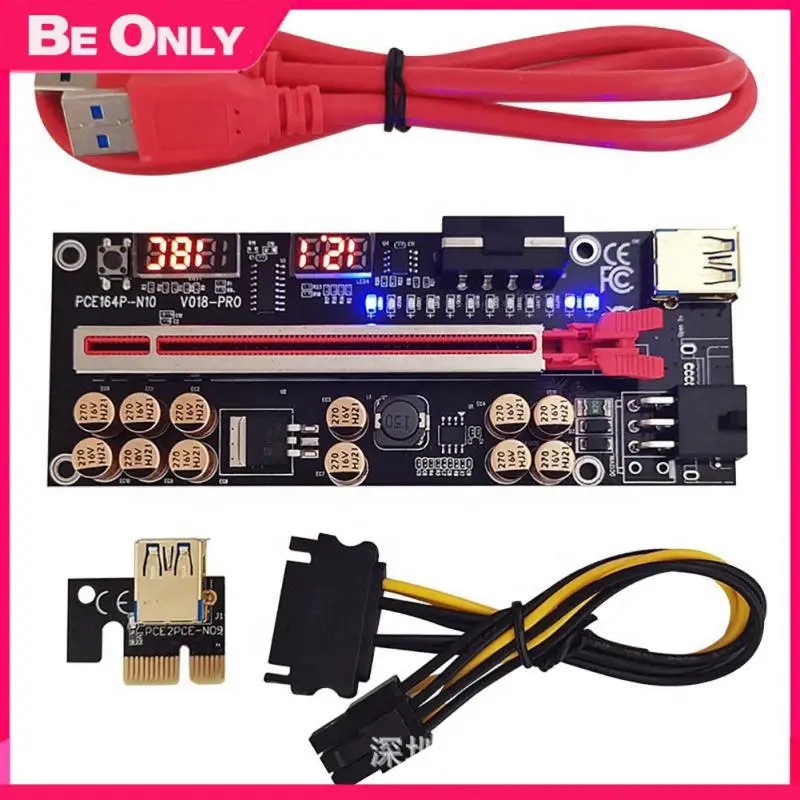 

Pci Express 6pin Adapter Ver018 Pci-e Riser Card Pci-e 3.0 1x To 16x Riser Card For Video Card Gpu Mining Usb 3.0 Pcie Riser