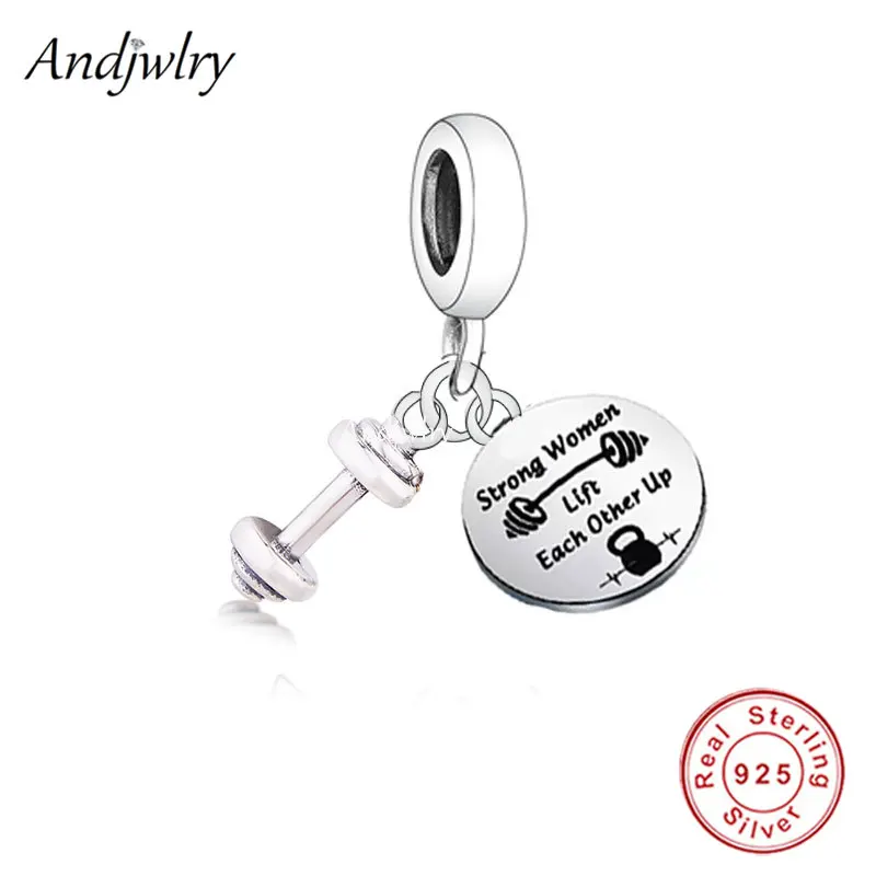 

Fit Bracelet Charms Silver 925 Original Strong Women Lift Each Other Up Bead Bracelet&Bangle Jewelry Berloque