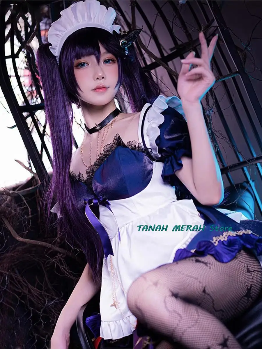 

Mona Cosplay Maid Costume Game Genshin Impact Cosplay Fanart Exclusive Mona Maid Ver Costume For Girl Kid Outfits