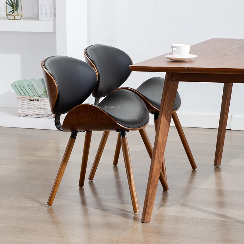 

Nordic Scandinavia Luxury Dining Chairs for The Kitchen Household Design Solid Wood Apartment Chair Sillas Design Furniture AADC