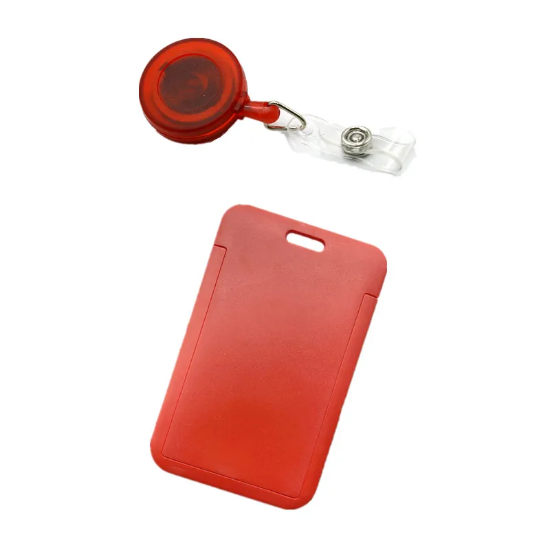 

ID Tag Working Permit Case for Staff Nurse Doctor Pass Employee's Work Card Sleeve Cover Badge Holder with Badge Reel Clip