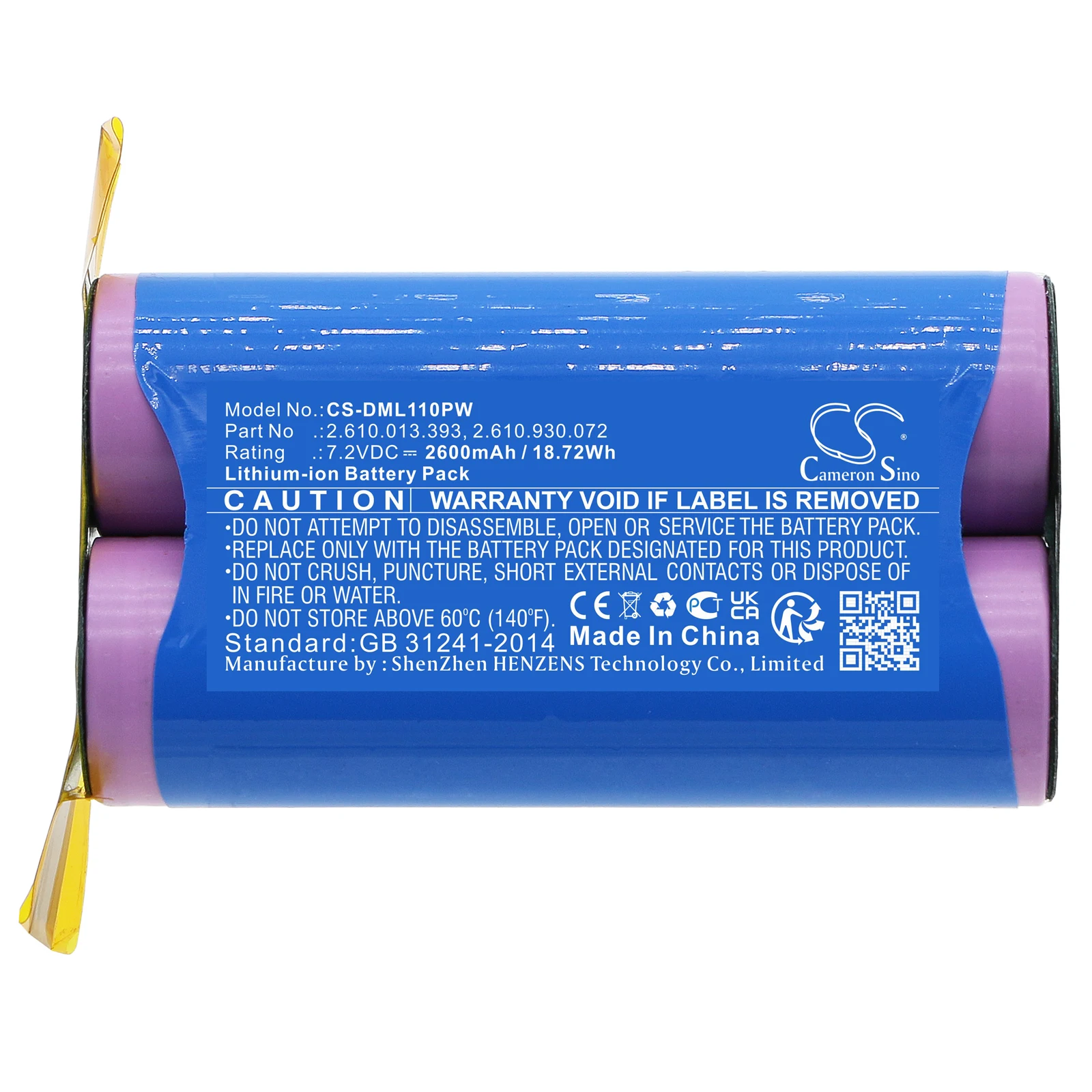 

CS 2600mAh Battery For DREMEL 2.610.013.393 2.610.930.072 1100LI Driver 1120 1100-25 Stylus 1100