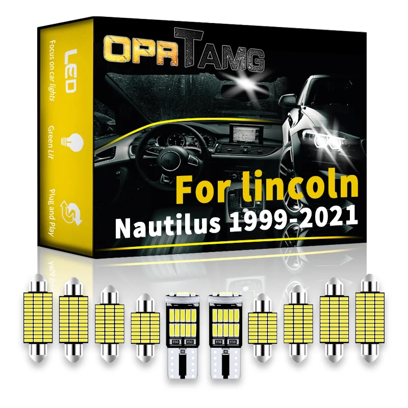 

OPRTAMG For lincoln Nautilus 2004 2005 2006 2007 2008 2009 -2022 Vehicle LED Interior Map Dome Trunk Light Kit Canbus Car Lamp
