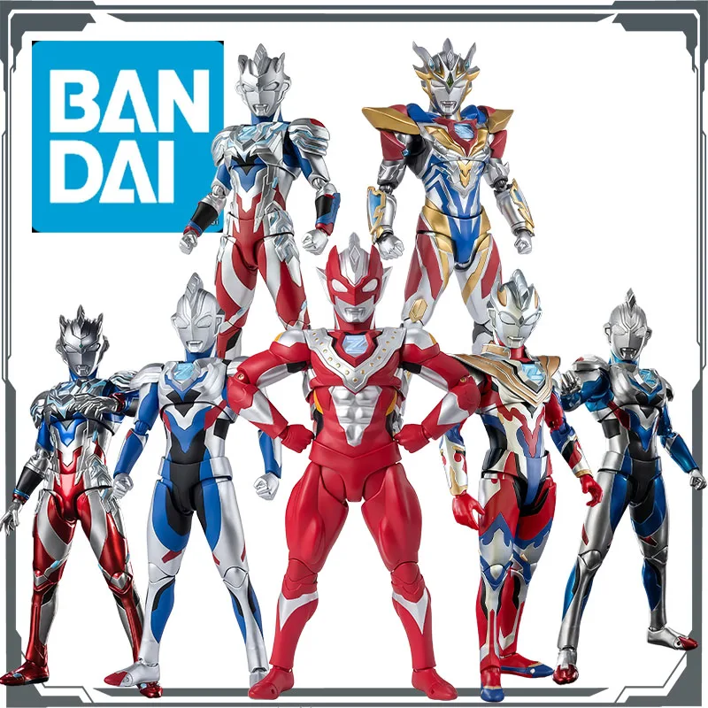 Фото Оригинальные фигурки Bandai S.H.Figuarts Ultraman Zett, аниме-фигурки, игрушки для мальчиков, рождественский подарок, коллекционные модели, украшения №1