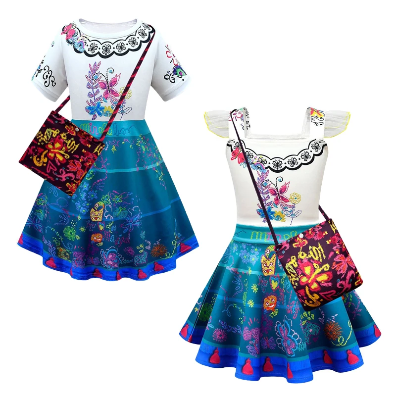 

Волшебный полный дом для девочки, слинг, балетные платья, Хэллоуин, Рождество, эканто, платье, Mirabel Madrigal, костюм для малышей, Бальное шоу, плат...