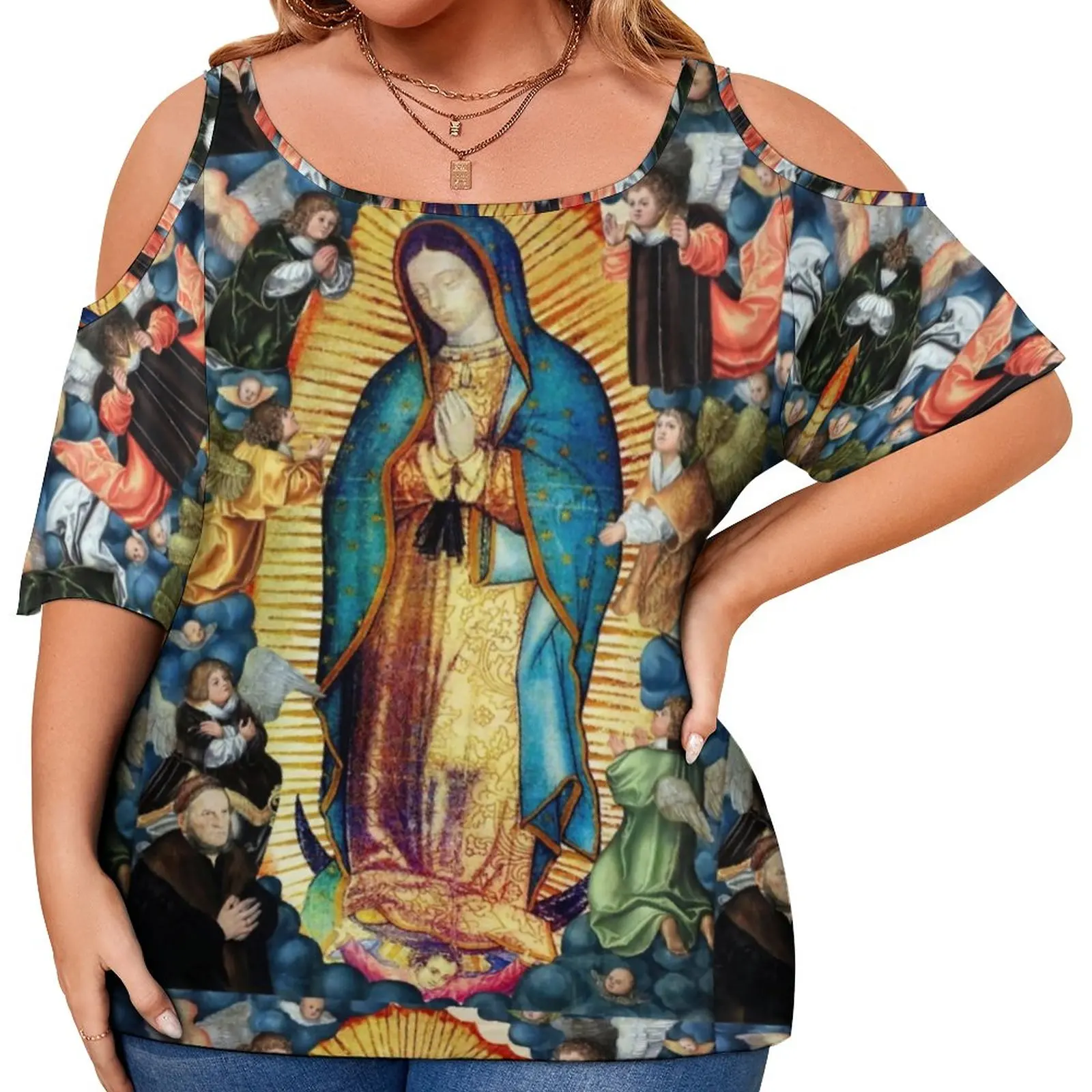 

Женская футболка с коротким рукавом, размеры до 5XL