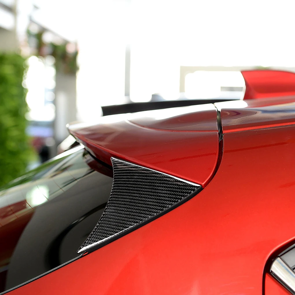 

Сменный спойлер для заднего стекла автомобиля Mazda 3 Axela 2013-2018, крышка бокового крыла, отделка, декор из углеродного волокна