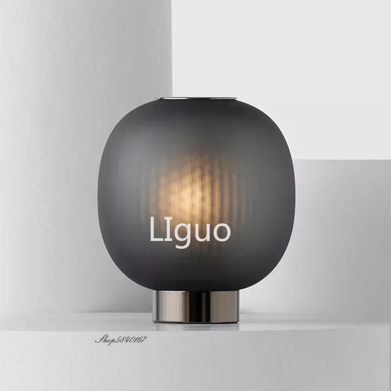 Новая настольная лампа из черного стекла лампы в скандинавском стиле домашний