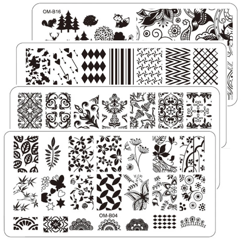 

1 шт., новый шаблон для стемпинга ногтей 6 х12 см