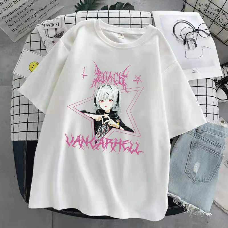 Футболка женская оверсайз в стиле Харадзюку топ с коротким рукавом и круглым