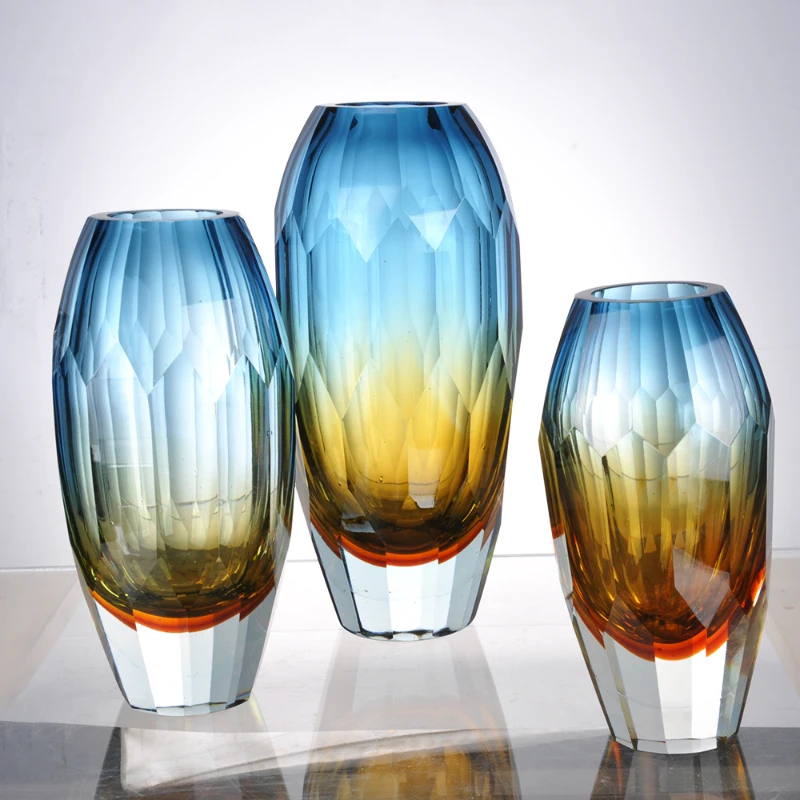 

Home Decor Wedding Flower Glass Vase Centerpiece Luxury Blown Crystal Vases For Flower Arrangements