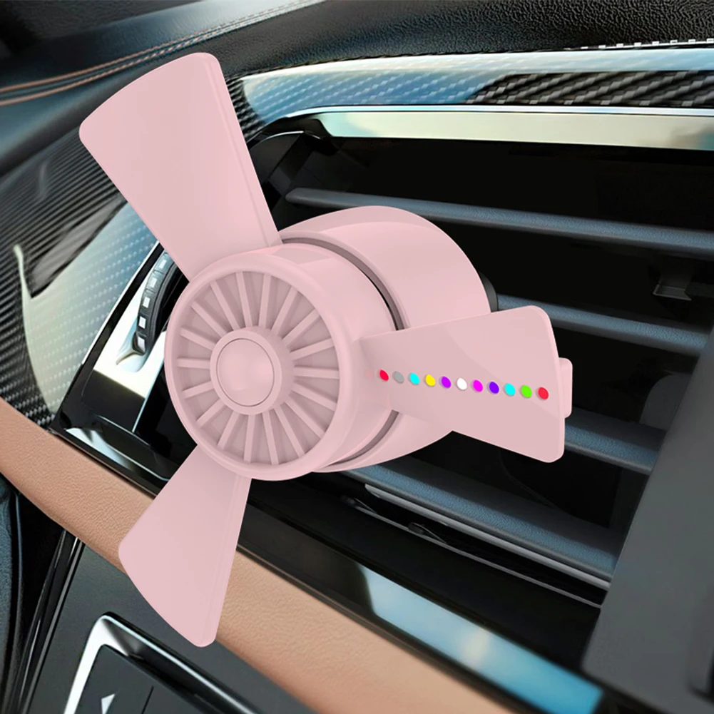 

Propeller Car Air Freshener LED Light Vent Aroma Diffuser Rotating Propeller Perfume Outlet Clip Car Perfume Accessories