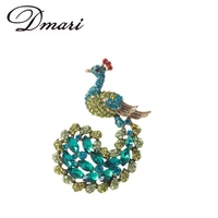 dmari luxury jewelry elegant crystal foneix badge big thinestone lapel pins party accessories for dress women brooch2022