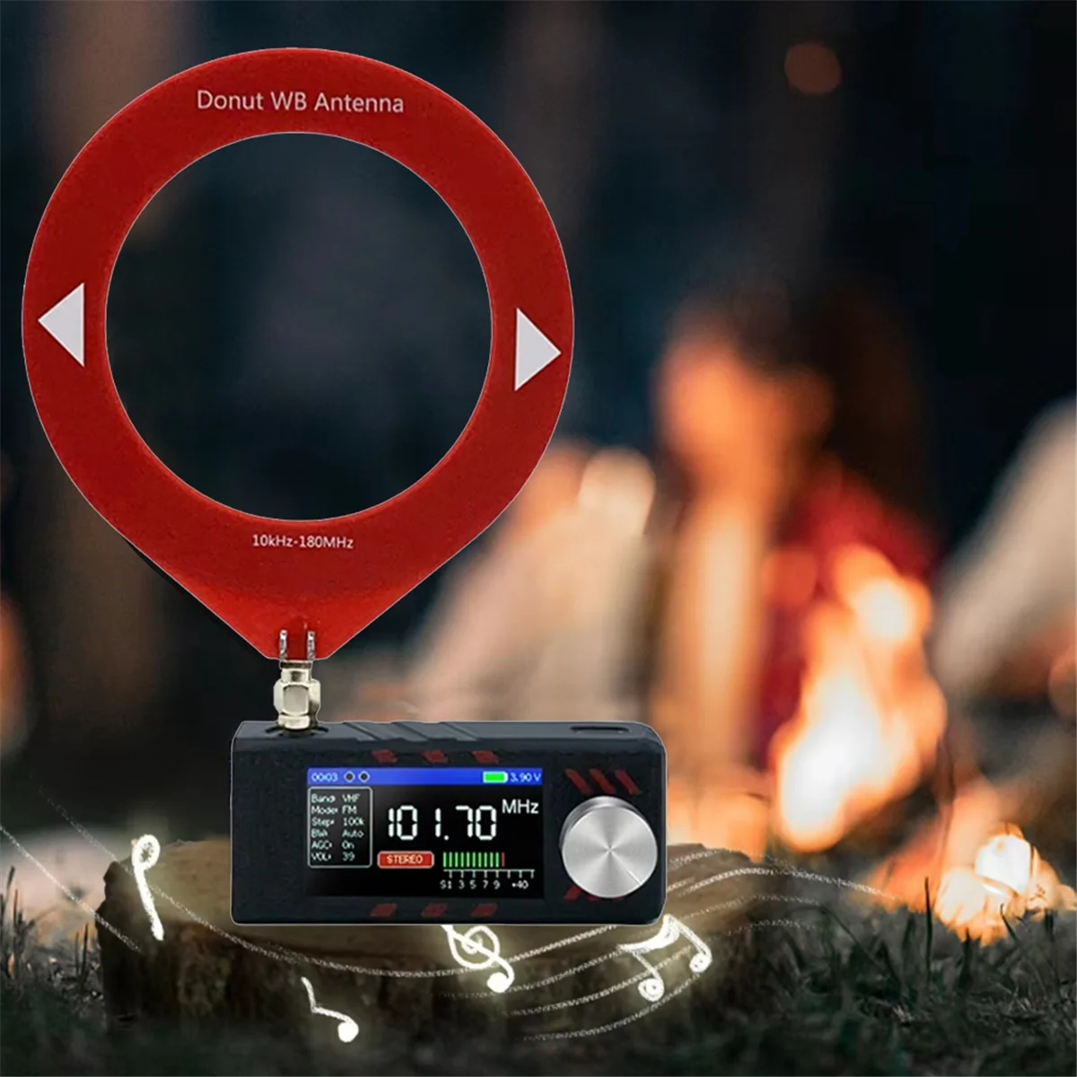 Фото Полнодиапазонное радио ABNJ SI4732 ATS MINI PRO 0,5-108 МГц LSB USB AM FM FM/AM ESP-32-S3 Радио HF SW MW VHF Радио с антенной №4