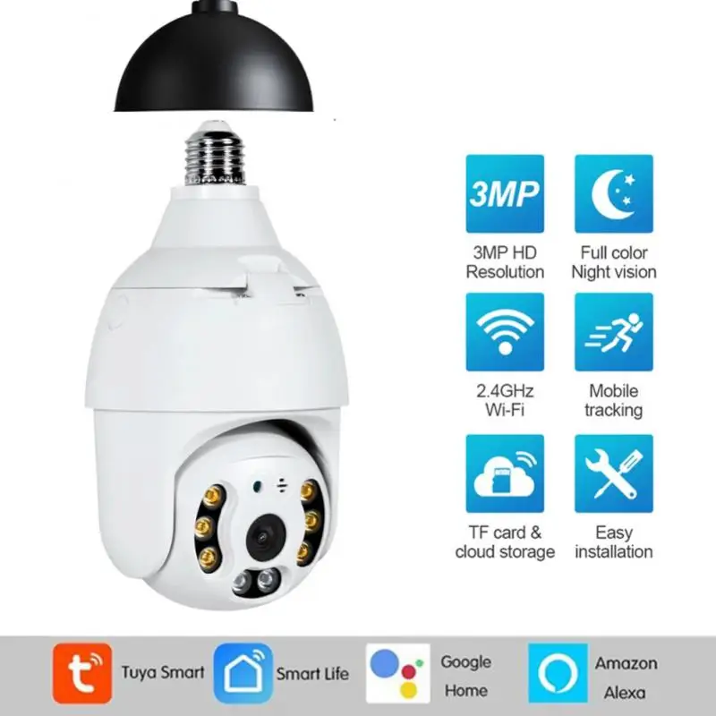 

Tuya Smart Home WiFI Camera 300 Million Pixel IP Security Protection Home Auto Tracking PTZ Speed Dome CCTV IR Night Vision