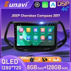 Eunavi 2Din Android 10 мультимедийный плеер для Jeep Compass 2017 2018 2019 головное устройство 2 Din автомобильное радио стерео DVD 4G WIFI GPS Navi