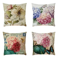 new velvet cushion cover pillowcase rose flower mediterranean pillow case decor sofa throw pillows room decoration 45 x 45cm