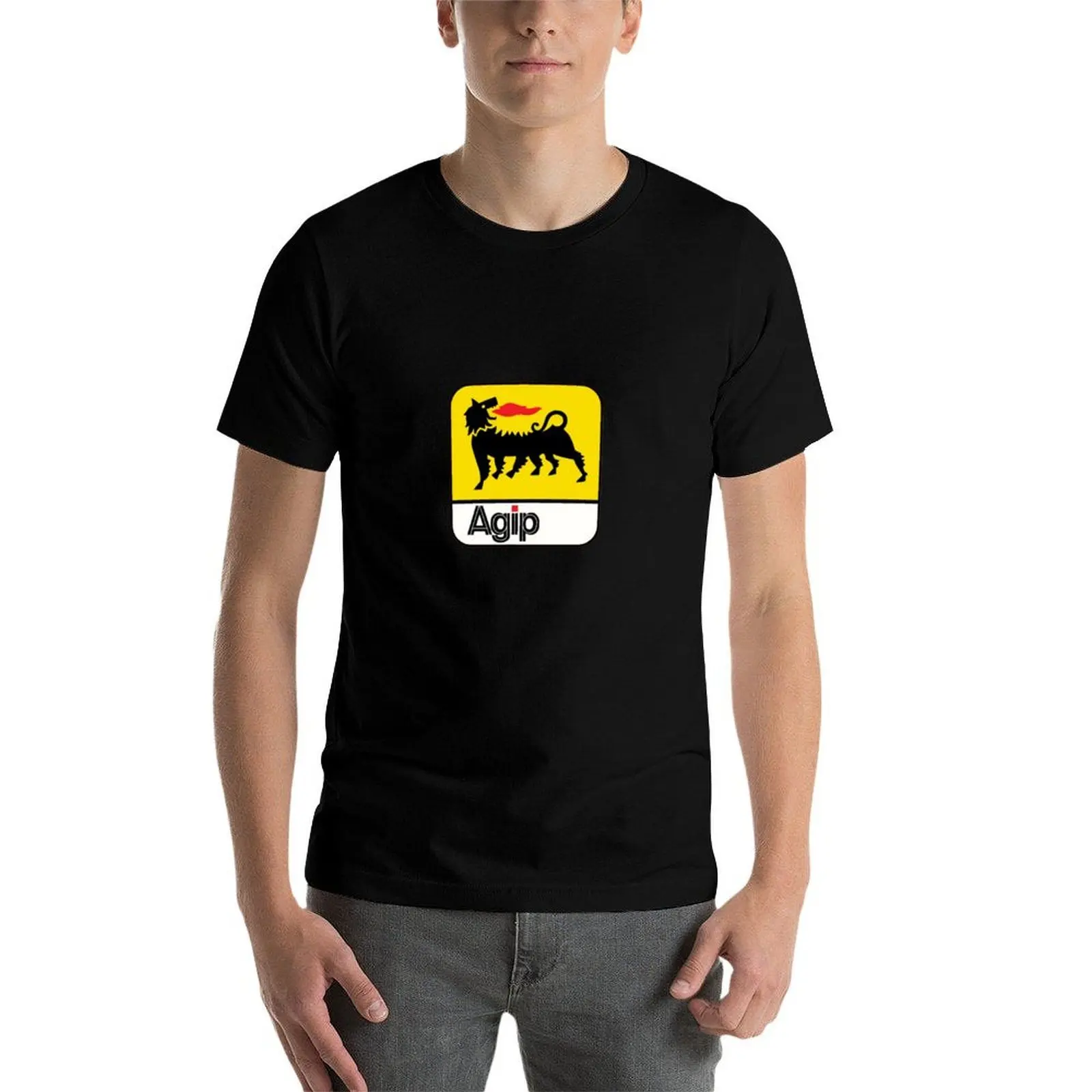 Фото Футболка с логотипом Agip, хлопковая футболка, футболка Pack Man, футболка №3
