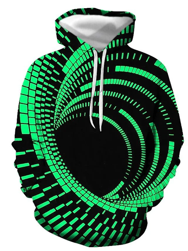 

2022 3D Graphic Vertigo 3D Print Hoodies Fashion Casual Long Sleeved Pullover Sweatshirts