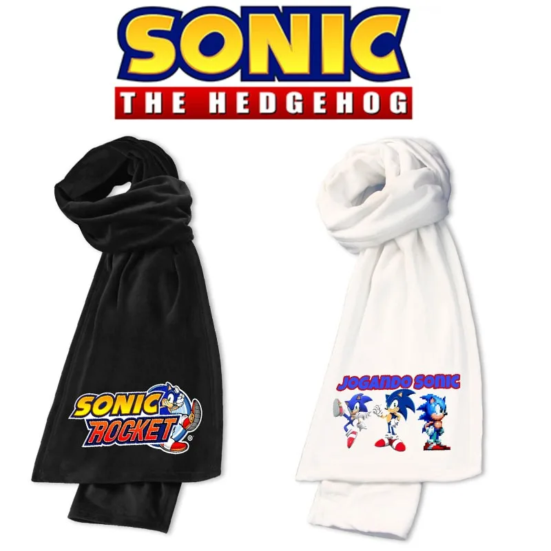 

Sonic The Hedgehog Cartoon Warm and Cold Resistant Scarf Cute Sonic Anime Image Scarf A Festival Gift Suitable For Children