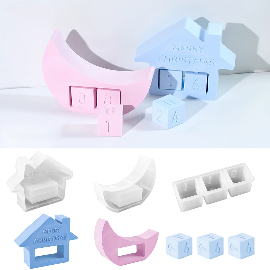 Календарь ручной работы силиконовая форма сделай сам для эпоксидной смолы