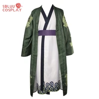 sbluucosplay anime wano country roronoa zoro cosplay costume green kimono outfit high quality