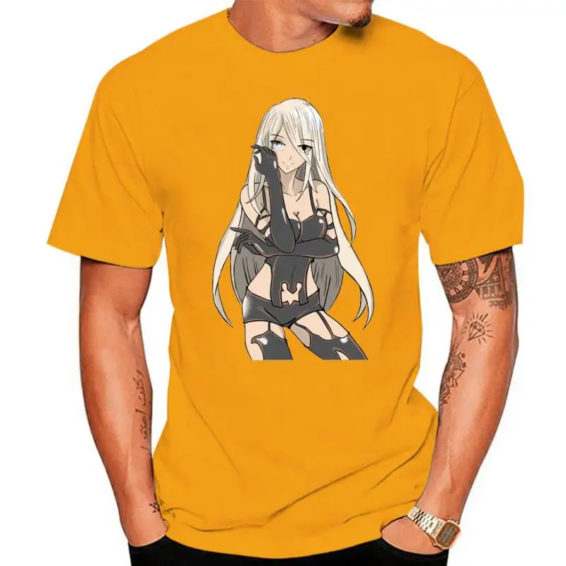 

Футболка мужская с рисунком, тенниска YoRHa тип A No 2 Nier Automata A2, крутая майка с отличным рисунком, уличная одежда в стиле Харадзюку, лето