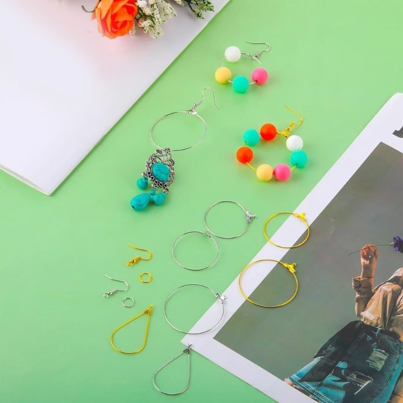 95AB Набор из 200 штук для изготовления сережек крючки ювелирных изделий подвеска