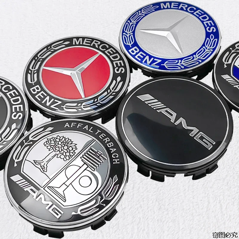 4 шт./компл. 75 мм колпаки для ступиц автомобильных колес Mercedes Benz AMG эмблема GLA200 W203
