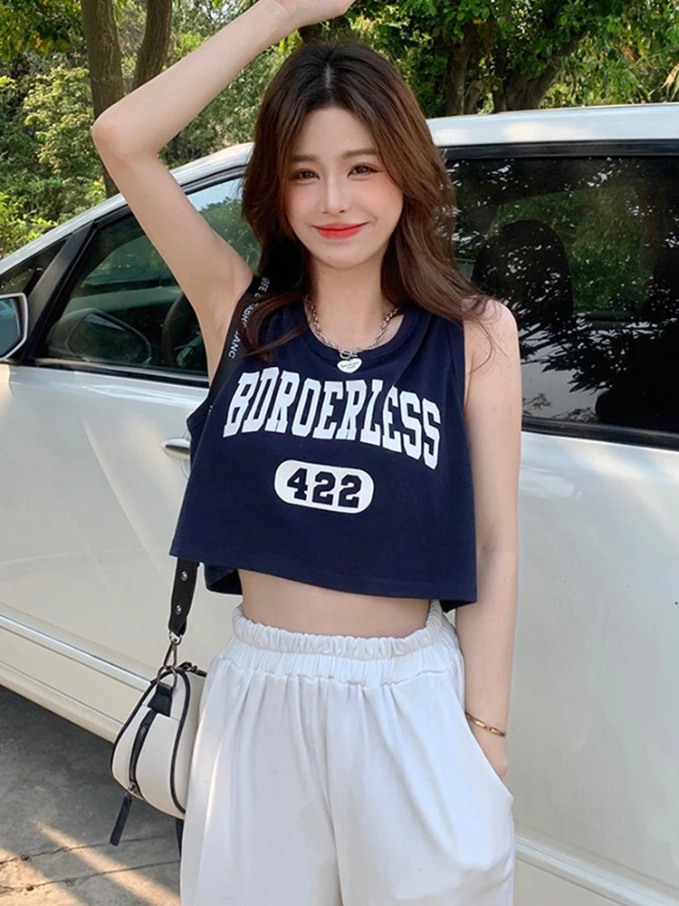 Майка женская спортивная в американском стиле летняя футболка новинка 2022