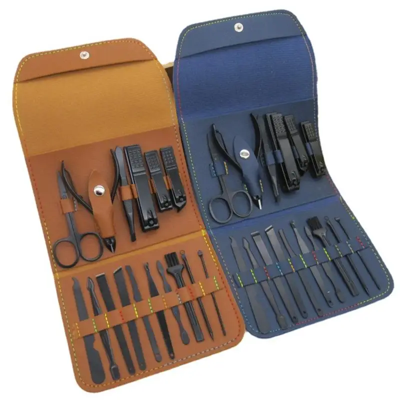 

Nail Clippers Suit Pieces Nail Clippers Nail Scissors Fold Bag-Beauty Manicure Stainless Steel Nail File Tool 4Pcs/Set Portable