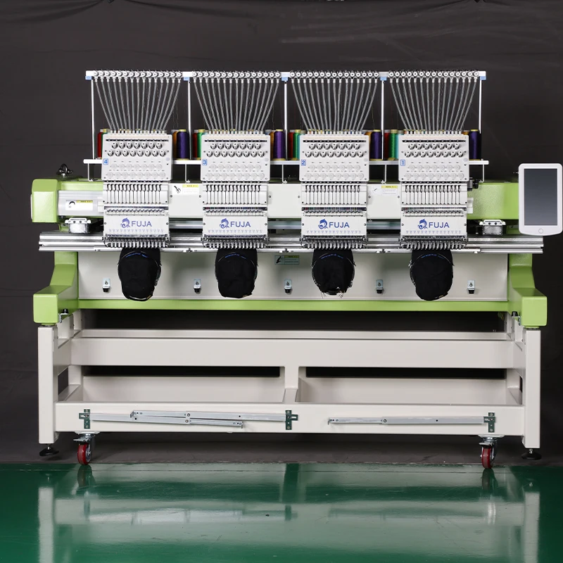 

FUJA Top Quality 4 Heads 12 15 Needles Computerized Industrial Embroidery Machine