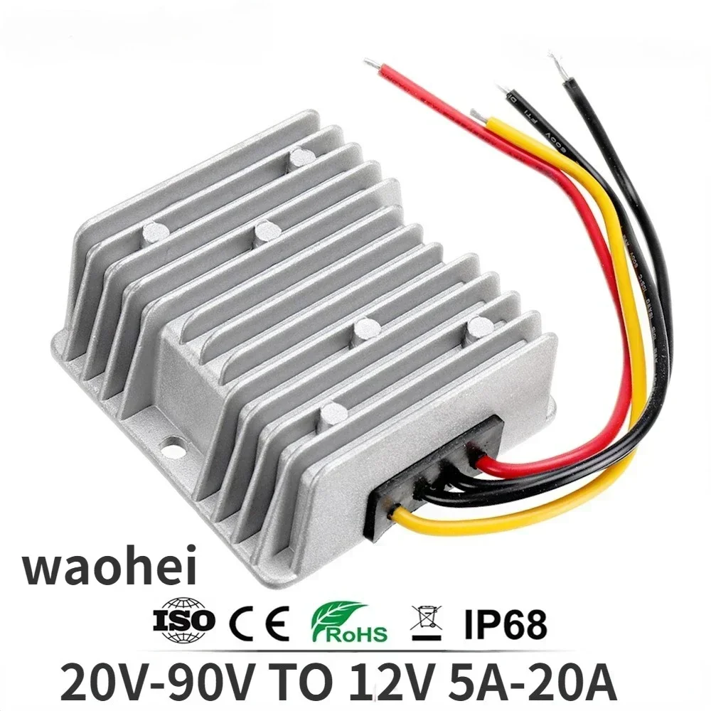 Регулятор напряжения понижающий waohei 5A 10A 20A 24V 36V 48V 60V 72V до 12V