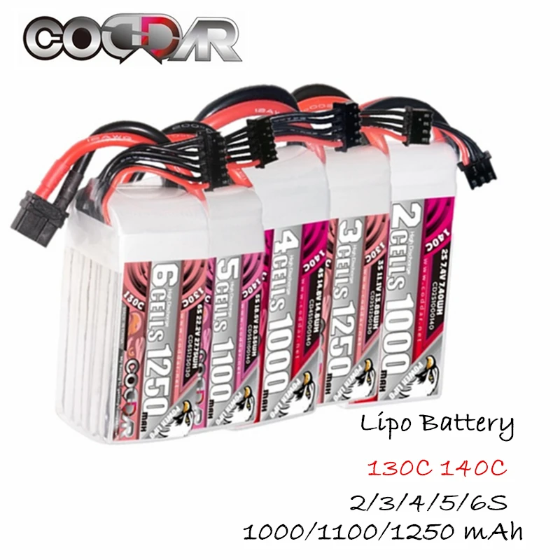 

CODDAR RC Lipo 2S 3S 4S 6S 1100mah 1300mah 1500mah 1800mah батарея 7,4 V 11,1 V 14,8 V 18,5 V 22,2 V с XT60 для FPV самолета