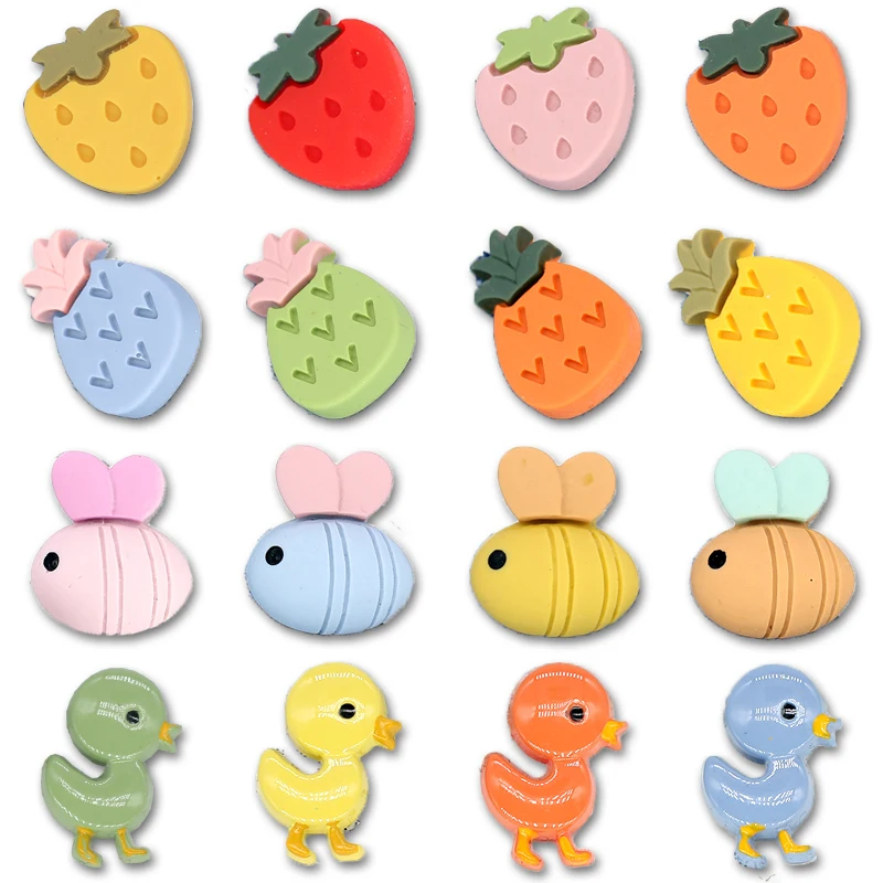 

6pcs Bee Duck Strawberry Snap Baby Kids Children Buttons For Clothing Coat Decorative Sewing Garment Tiny Apparel Accessories