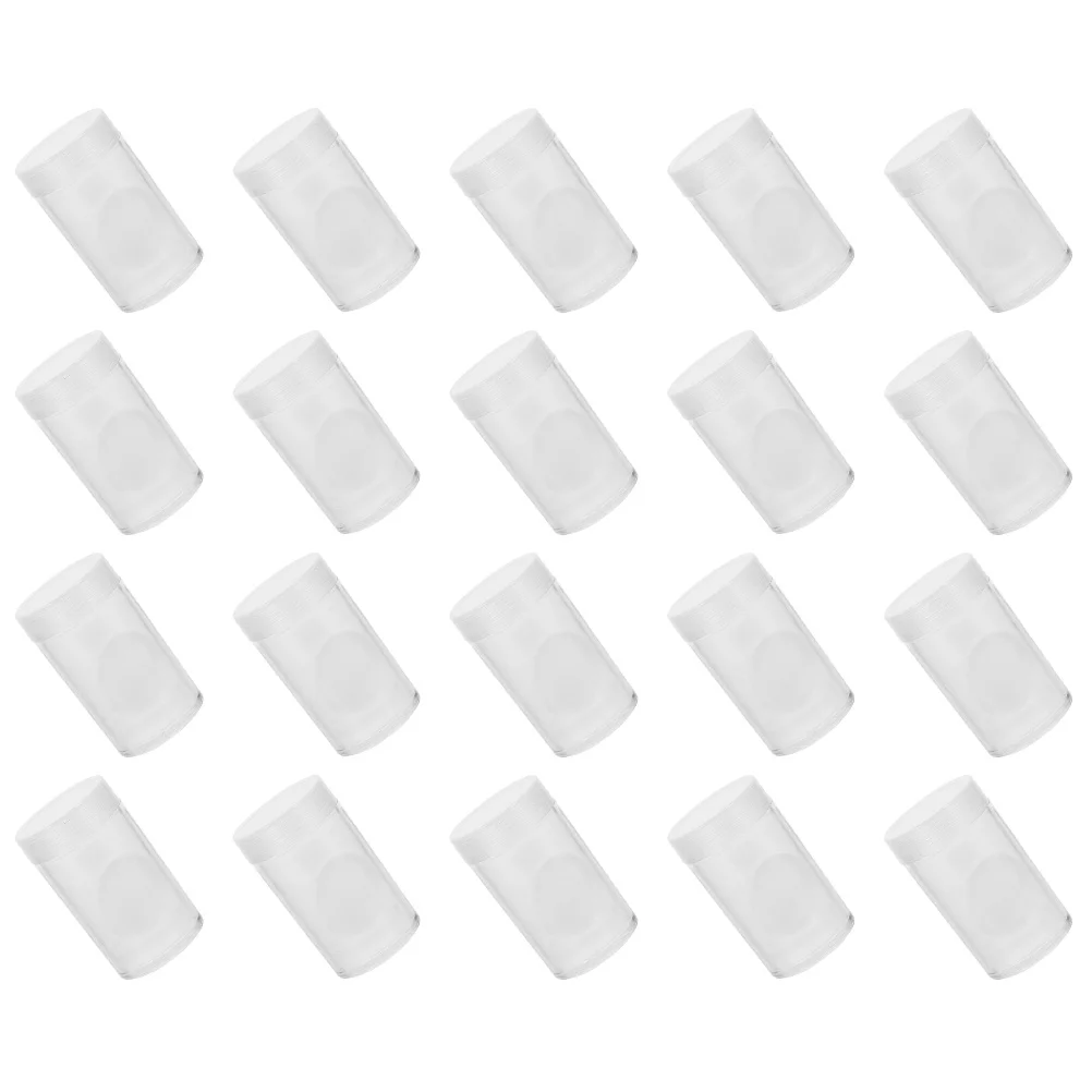 

20 Pcs Clear Plastic Containers Coin Box Case Compact Collecting Storage Coins Holder