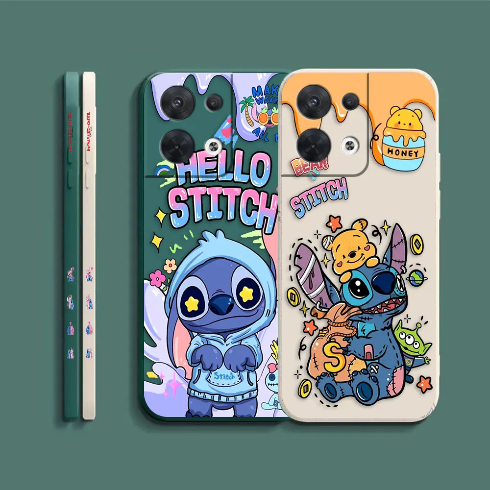 Милый мультяшный S-Stitch искусственный телефон для OPPO RENO 10 8 8T 7 6 5 4 3 4G Φ PRO PLUS цветной