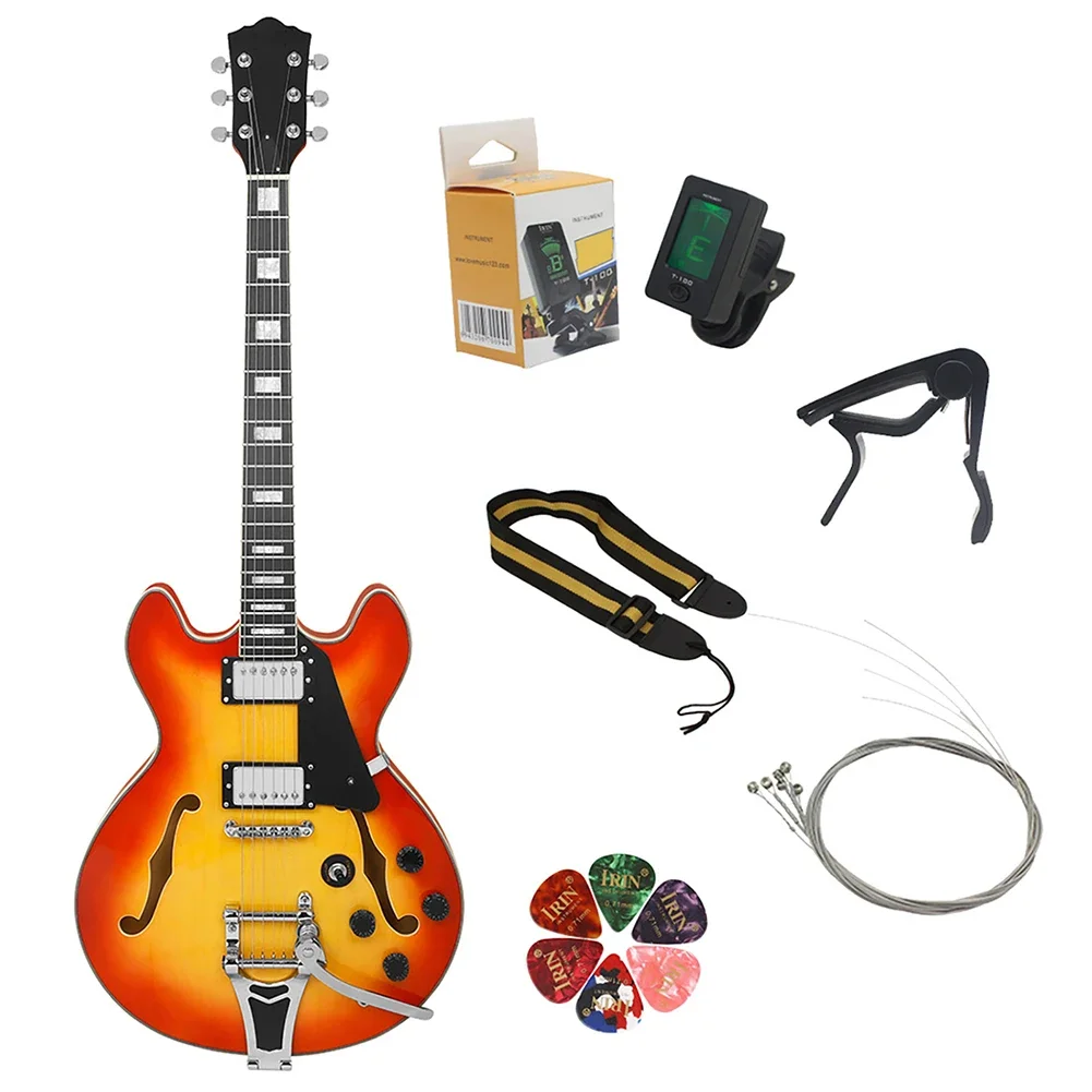 

Electric Guitar Beginner Kit Maple Guitar Neck Electric Guitar Accessories With Picks Strap Strings Cable Tuner Capo Rocker Wren