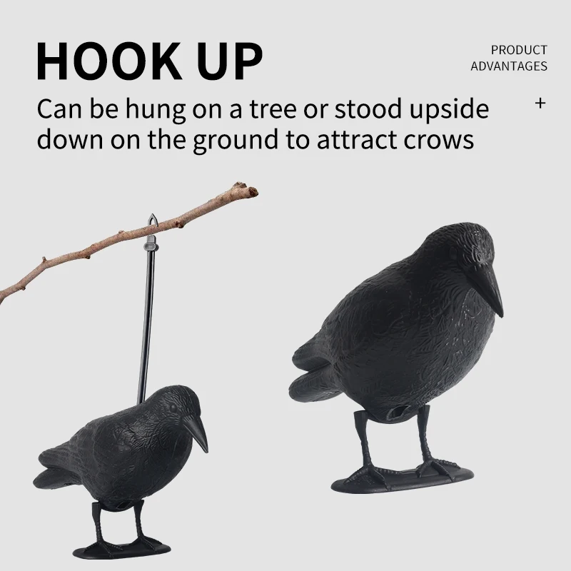 Черный ворона Охотничья приманка птица 3D мишень лук и стрела сдерживание пугала