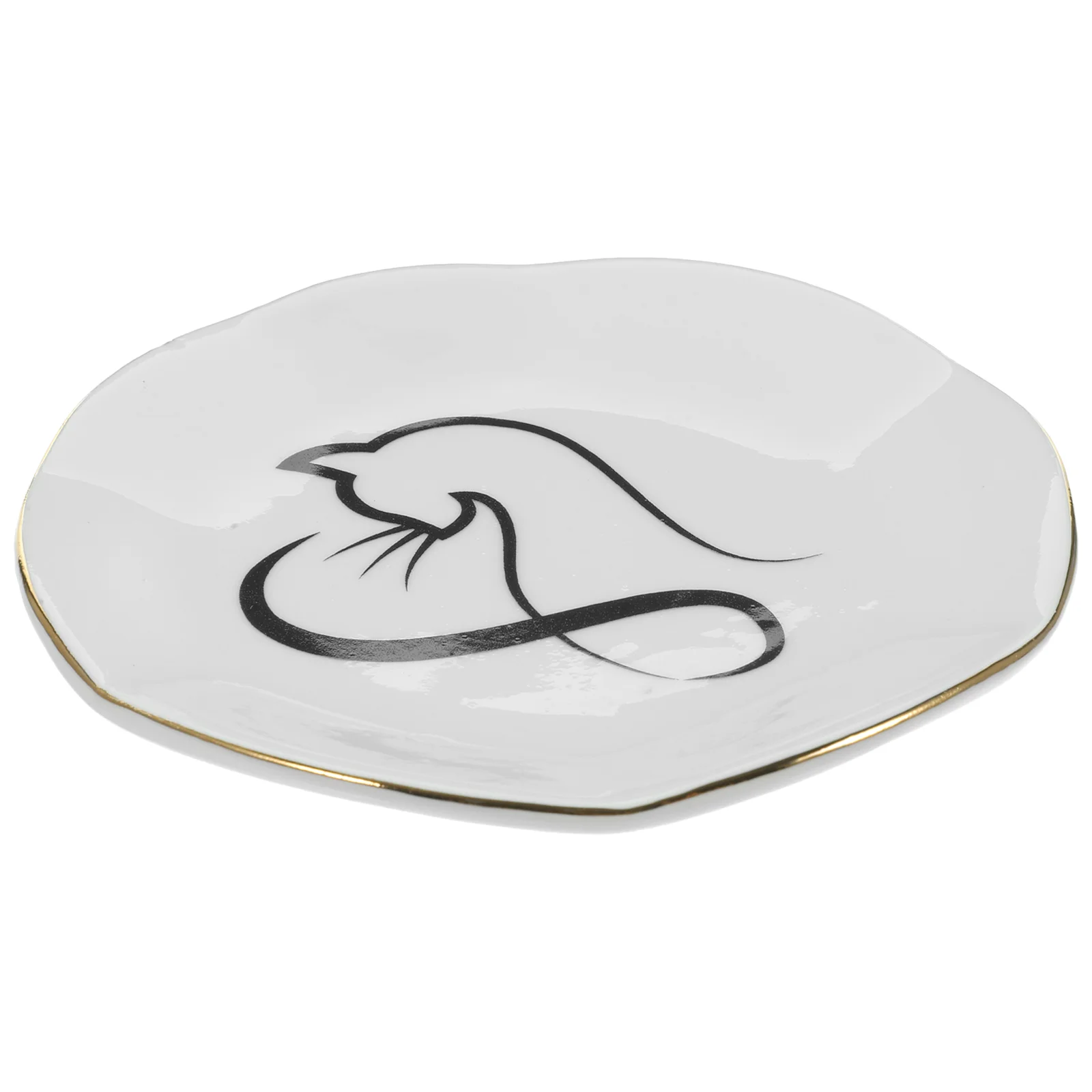 

Portable Simple Style Wear-resistant Decorative Smooth Ceramic Plate Jewelry Dish Earrings Holder for Home Decor